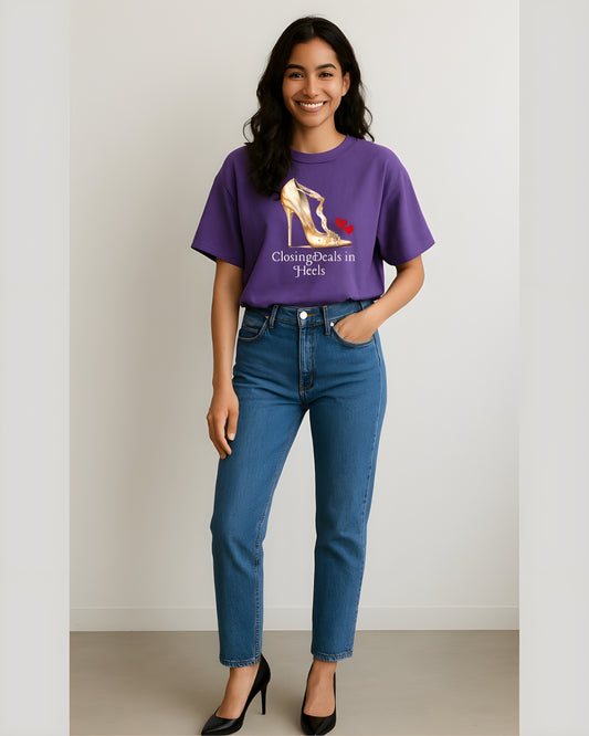 “Golden Heels” – Luxe Statement Tee