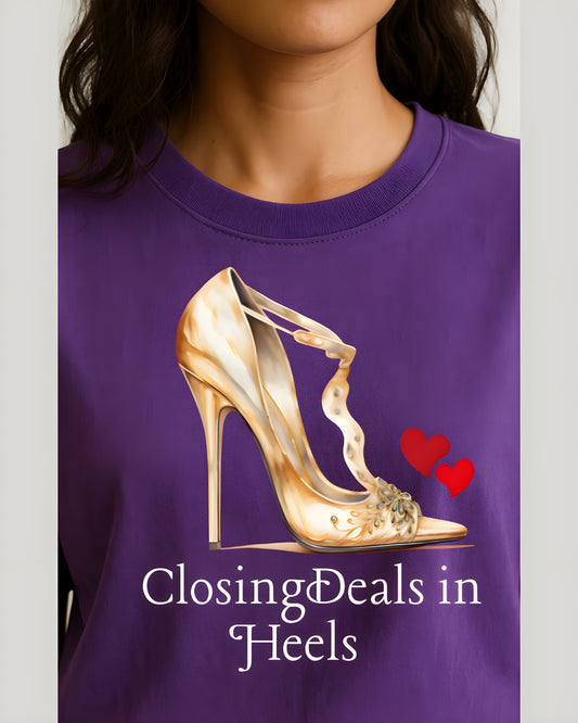 “Golden Heels” – Luxe Statement Tee