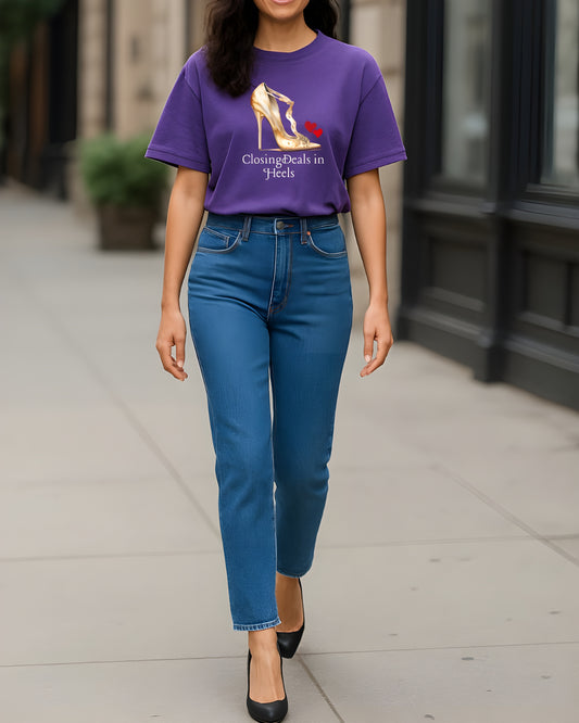 “Golden Heels” – Luxe Statement Tee