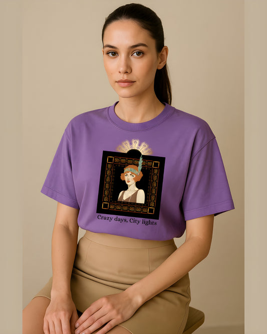 “Gatsby Inspired” – Vintage Glam Tee for Modern Icons